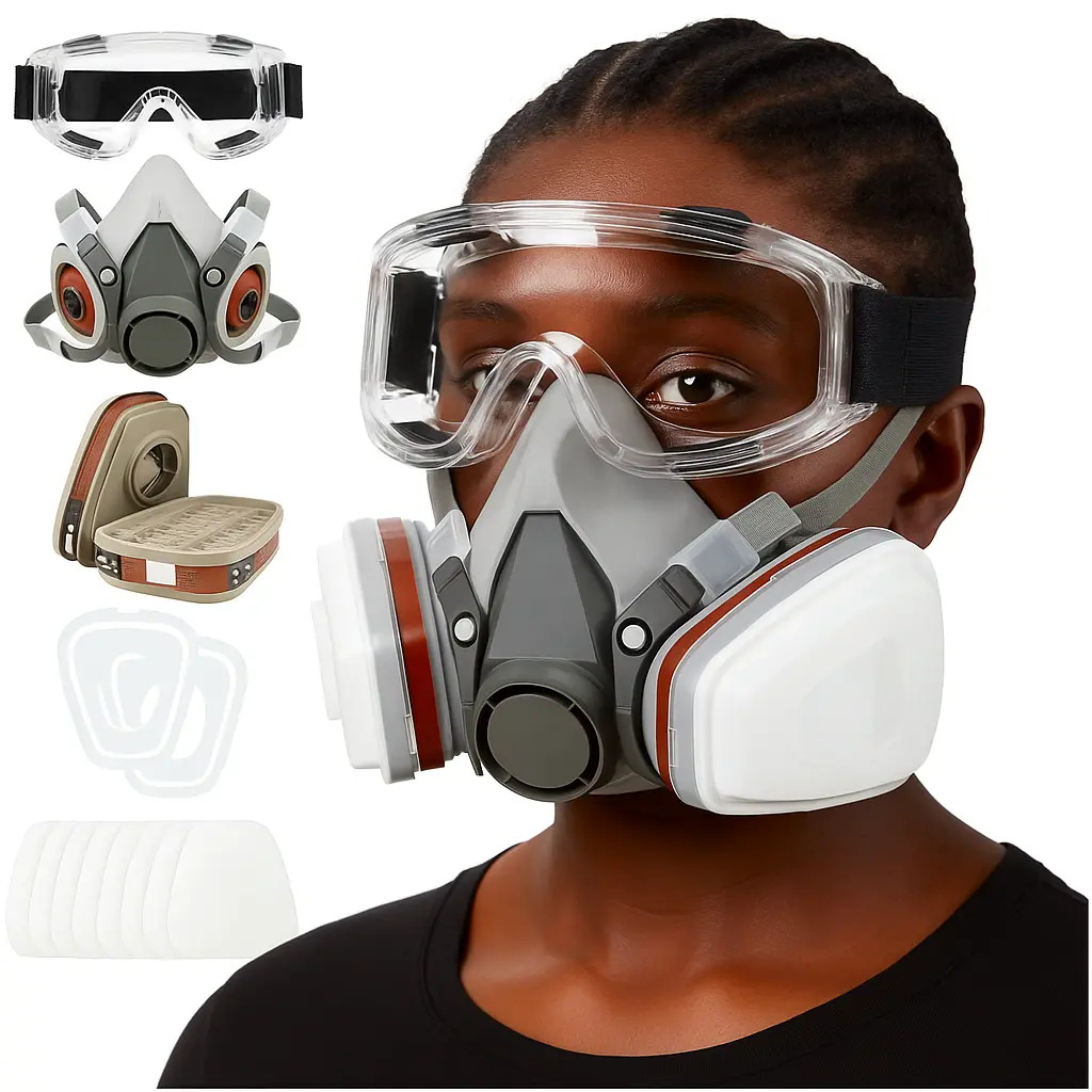 Protective Respirator Mask and Safety Goggles for Safety in Ghana - SHEQ247